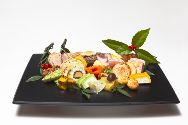 お正月宅配オードブル・生ハムと新鮮魚介の盛り合わせ